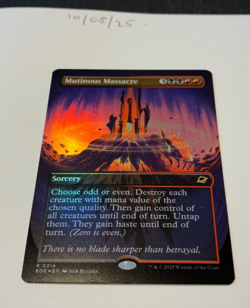 Magic the Gathering MTG Mutinous Massacre x1 Rare Borderless FOIL Card NM/M - Image 1