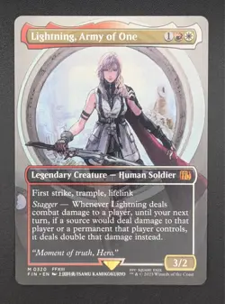 MTG Lightning, Army of one 0320 - Showcase Borderless Non foil - Final Fantasy - Image 1