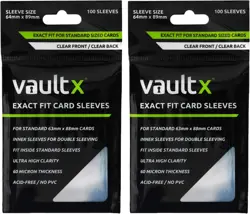 Vault X Exact Fit Trading Card Sleeves, Soft, High Clarity, 200 Pack, Clear - Image 1