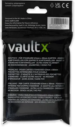 Vault X Exact Fit Trading Card Sleeves, Soft, High Clarity, 200 Pack, Clear - Image 3