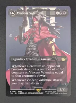 MTG Vincent Valentine 0383 - Rare Ext Art Borderless - Final Fantasy - Mint - Image 1