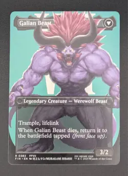 MTG Vincent Valentine 0383 - Rare Ext Art Borderless - Final Fantasy - Mint - Image 2