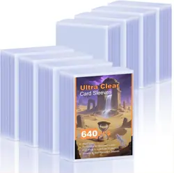 CATIFLIN 640 Count Card Sleeves for Trading Cards, Clear Penny - Image 1