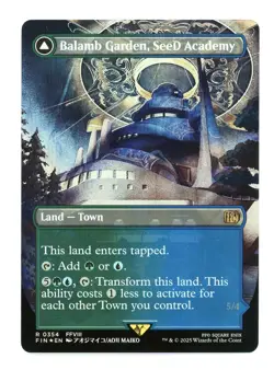MTG Final Fantasy Borderless Foil Balamb Garden, SeeD Academy #354 - Image 1