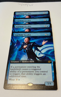 Magic the Gathering MTG Starfield Vocalist x4 Rare Extended Cards NM/M - Image 1