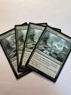 Sylvan Scrying - X4 PLAYSET - MTG Battle for Zendikar - NM - Image 1