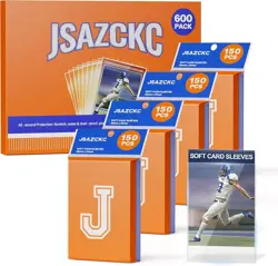 600 Pack Card Sleeves, Soft Penny Sleeves for Trading 2.6 x 3.6 inches, Clear - Image 1