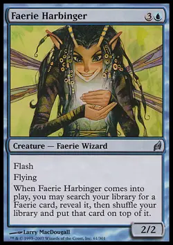 MTG Magic the Gathering Faerie Harbinger (61/312) Lorwyn MP - Image 1