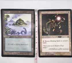 Magic MTG 6x9 Oversized Blinking Spirit & Island Land Promo - Poor Condition - Image 1