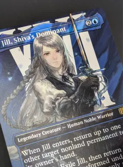 MTG Jill, Shiva's Dominant 0523 - Surge Foil Borderless - Final Fantasy - Mint - Image 2