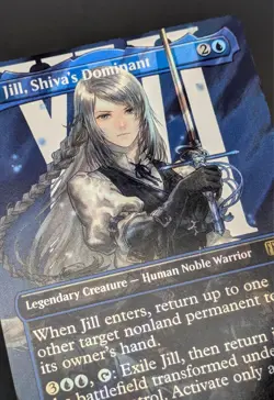 MTG Jill, Shiva's Dominant 0523 - Surge Foil Borderless - Final Fantasy - Mint - Image 3