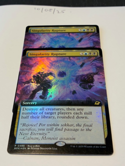 Magic the Gathering MTG Singularity Rupture x2 Extended FOIL Cards NM/M Promo - Image 1