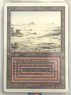 1994 Magic The Gathering Revised BADLANDS PSA 8 - Image 2