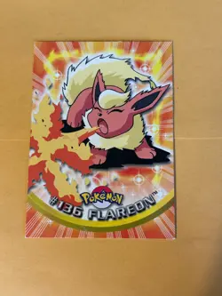 Topps -Series 3- Pokemon TV Animation Edition Card #136 Flareon MP - Image 1