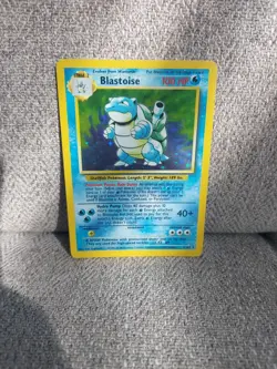 Pokemon TCG Blastoise Holo Card Rare Base Set 2/102 With Squirtle and Wartortle - Image 2