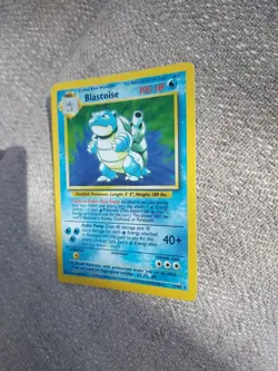 Pokemon TCG Blastoise Holo Card Rare Base Set 2/102 With Squirtle and Wartortle - Image 3