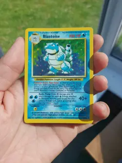 Pokemon TCG Blastoise Holo Card Rare Base Set 2/102 With Squirtle and Wartortle - Image 4