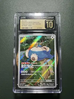 CGC Pristine 10 Snorlax Art Rare 181/165 Pokemon Japanese Scarlet & Violet 151 - Image 1