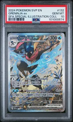 2024 POKEMON SVP EN #132 GRENINJA ex GEM MT SFA SPECIAL ILLUSTRATION COLL PSA 10 - Image 1