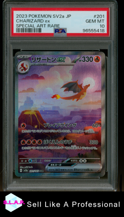 CHARIZARD EX SPECI4L ART RARE POKEMON JAPANESE SV2A-POKEMON 151 2023 201 PSA 10 - Image 1