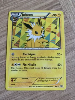 Jolteon BW91 Holo Black & White BW Promo Pokemon Card - Image 2