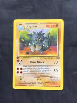 Pokemon Cards: Jungle 1st Edition Uncommon: Rhydon 45/64 - Image 1