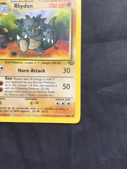 Pokemon Cards: Jungle 1st Edition Uncommon: Rhydon 45/64 - Image 4