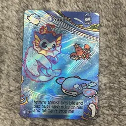 Vapie X Pokiebubies V2 1st Edition Fan Art Chef Ken Lee Pokemon Vaporeon 139 - Image 1
