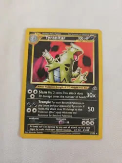 Pokemon TCG Tyranitar Neo Discovery Unlimited Holo Rare Card 31/75 - Image 1