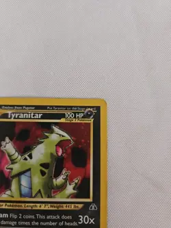 Pokemon TCG Tyranitar Neo Discovery Unlimited Holo Rare Card 31/75 - Image 3