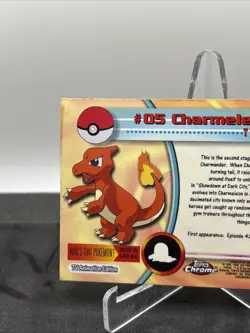 Topps Chrome Pokemon Charmeleon Card 5 2000 TV animation Edition Red logo - Image 3