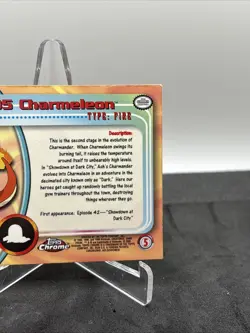 Topps Chrome Pokemon Charmeleon Card 5 2000 TV animation Edition Red logo - Image 4
