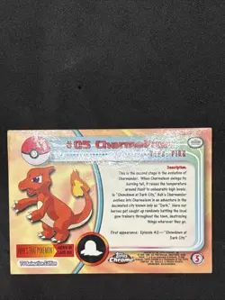 Topps Chrome Pokemon Charmeleon Card 5 2000 TV animation Edition Red logo - Image 5