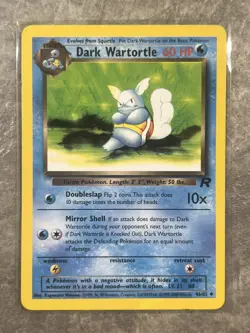 Dark Wartortle 46/82 Pokemon TCG Team Rocket Vintage WOTC Card (Moderate Play) 1 - Image 1