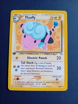 Pokemon Cards: 1st Edition Neo Revelation Uncommon: Flaaffy 28/64 - Image 1