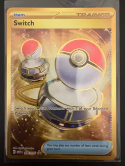 Switch 206/165 S&V Pokemon 151 Hyper Rare Pokemon Card Mint/NM Gold Card English - Image 1