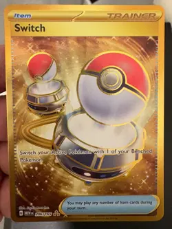 Switch 206/165 S&V Pokemon 151 Hyper Rare Pokemon Card Mint/NM Gold Card English - Image 3