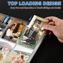 9 Pocket Card Sleeves, Holds 1800 Cards, Trading Binder 100PACK, Clear - Image 2
