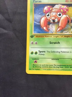 Pokemon Cards: Jungle 1st Edition Common: Paras 59/64 - Image 5