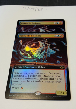 Magic the Gathering MTG Pinnacle Emissary x2 Rare Extended FOIL Cards NM/M - Image 1