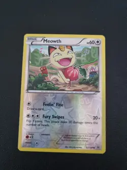 Pokemon TCG Card - XY Roaring Skies Reverse Holo Foil - Meowth 67/108 - Image 1