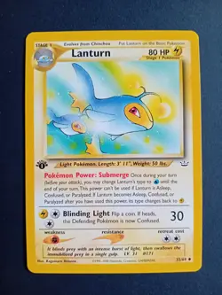Pokemon Card: Neo Revelation 1st Edition Uncommon: Lanturn 32/64 - Image 1