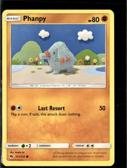 Pokemon Phanpy 111/214 Lost Thunder Non Holo Common 2 Card Lot - Image 1