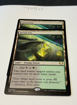 Magic the Gathering MTG Vernal Fen x2 Rare Cards NM/M Comm - Image 1