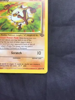 Pokemon Cards: Jungle 1st Edition Common: Mankey 55/64 - Image 4