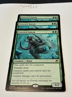 Magic the Gathering MTG Frenzied Baloth x3 Rare Cards NM/M Eternities - Image 1