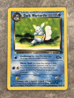 Dark Wartortle 46/82 Pokemon TCG Team Rocket Vintage WOTC Card (Light Play) 3 - Image 1