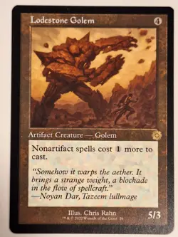 Lodestone Golem - Retro Frame - The Brothers' War - Magic the Gathering MTG Nice - Image 1