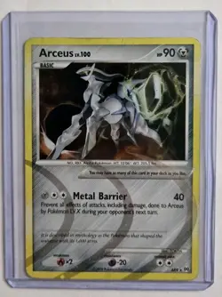Arceus Lv. 100 AR9 Metal Holo Rare Pokemon Card platinum - Image 1