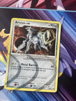 Arceus Lv. 100 AR9 Metal Holo Rare Pokemon Card platinum - Image 1